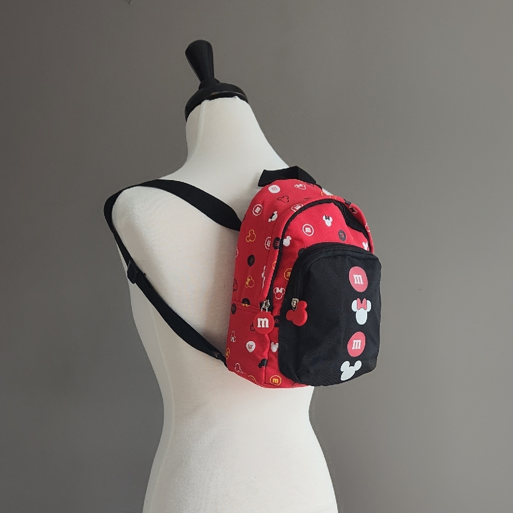Disney Springs Red and Black Mickey Mouse M&M's Mini Backpack